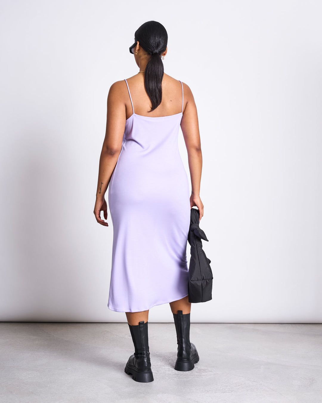 Robe midi à bretelles en tencel | lilas "midi dress helen lavender", Jan'n June, photo 2