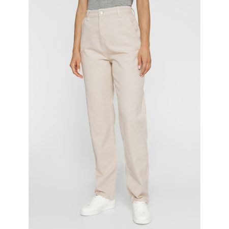 Pantalon droit non teinté en coton bio - calla tapered heavy canvas raw cotton