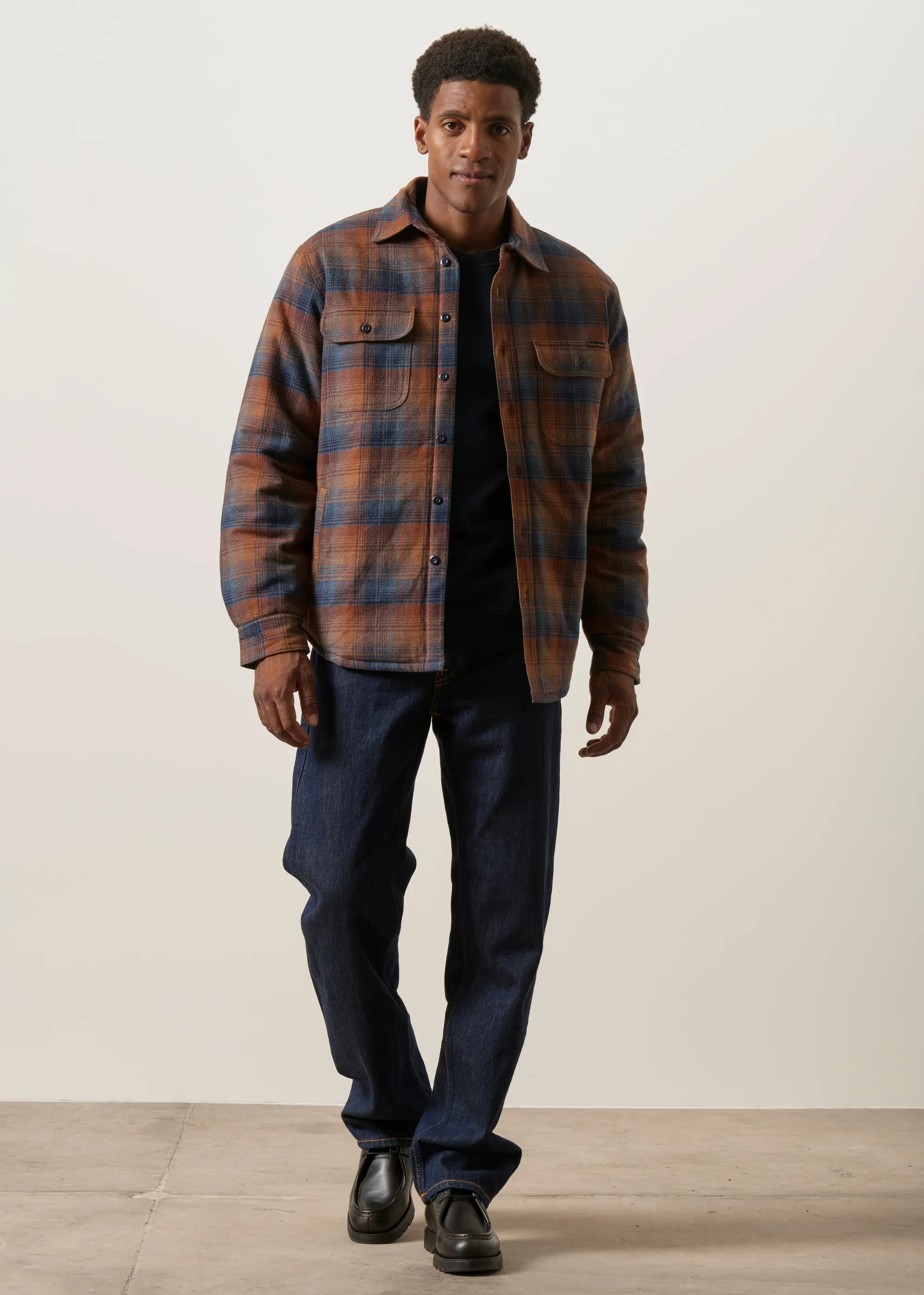 Veste style chemise matelassée en coton bio | carreaux "Glenn padded shirt check - multi", Nudie Jeans, photo 7