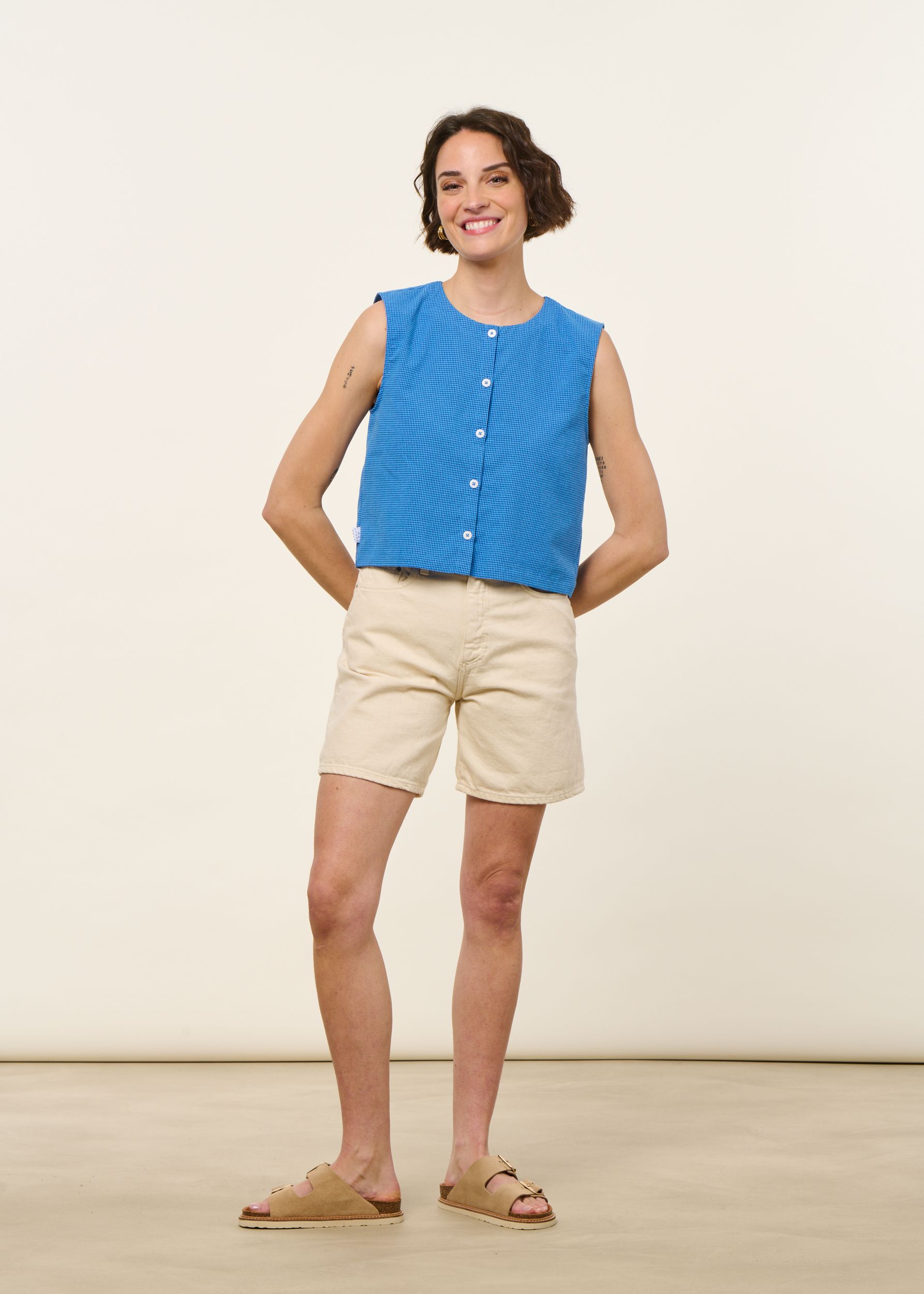Denim-Shorts aus ungefärbter Bio-Baumwolle | Ecru "sheaari - undyed", Armedangels, Foto 4