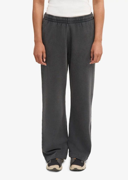 Jogging ample en coton bio | noir "organic straight leg sweatpants - faded black"