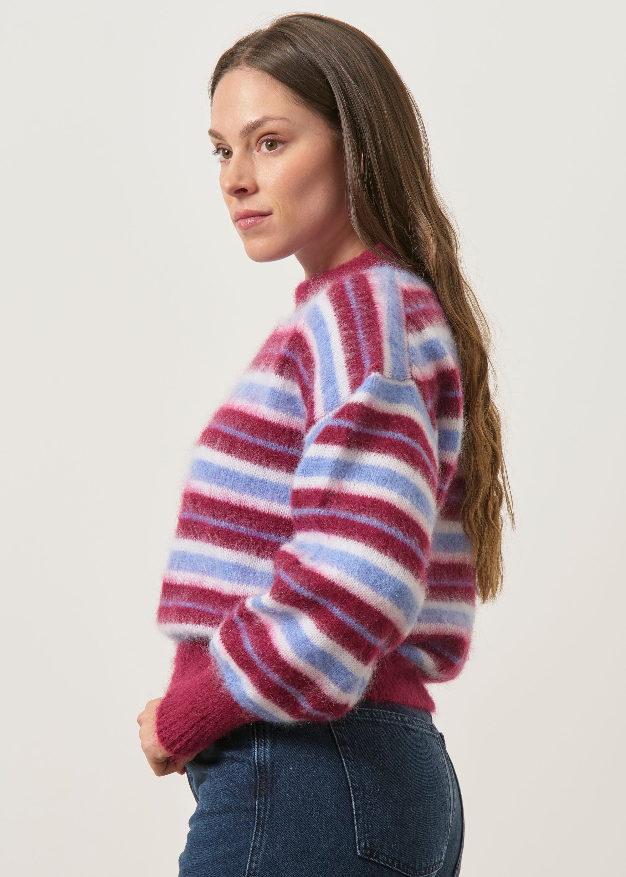 Pull en mohair certifié | rayé multicolore "sérena", WeDressFair, photo 3