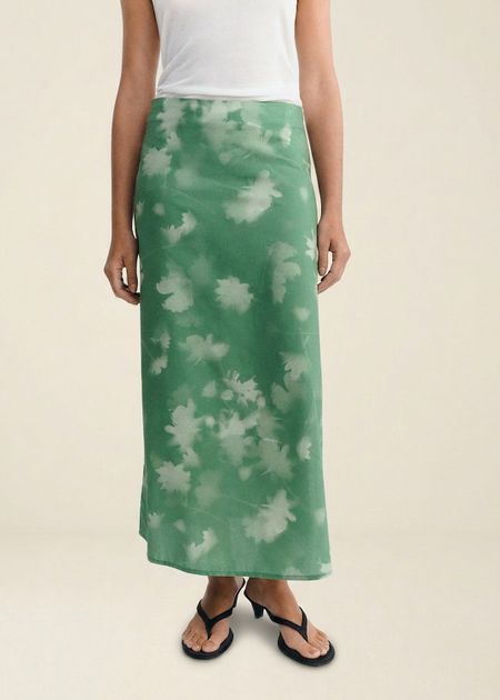 Jupe longue en coton bio et lyocell | vert "tipia kora skirt" - Thinking Mu