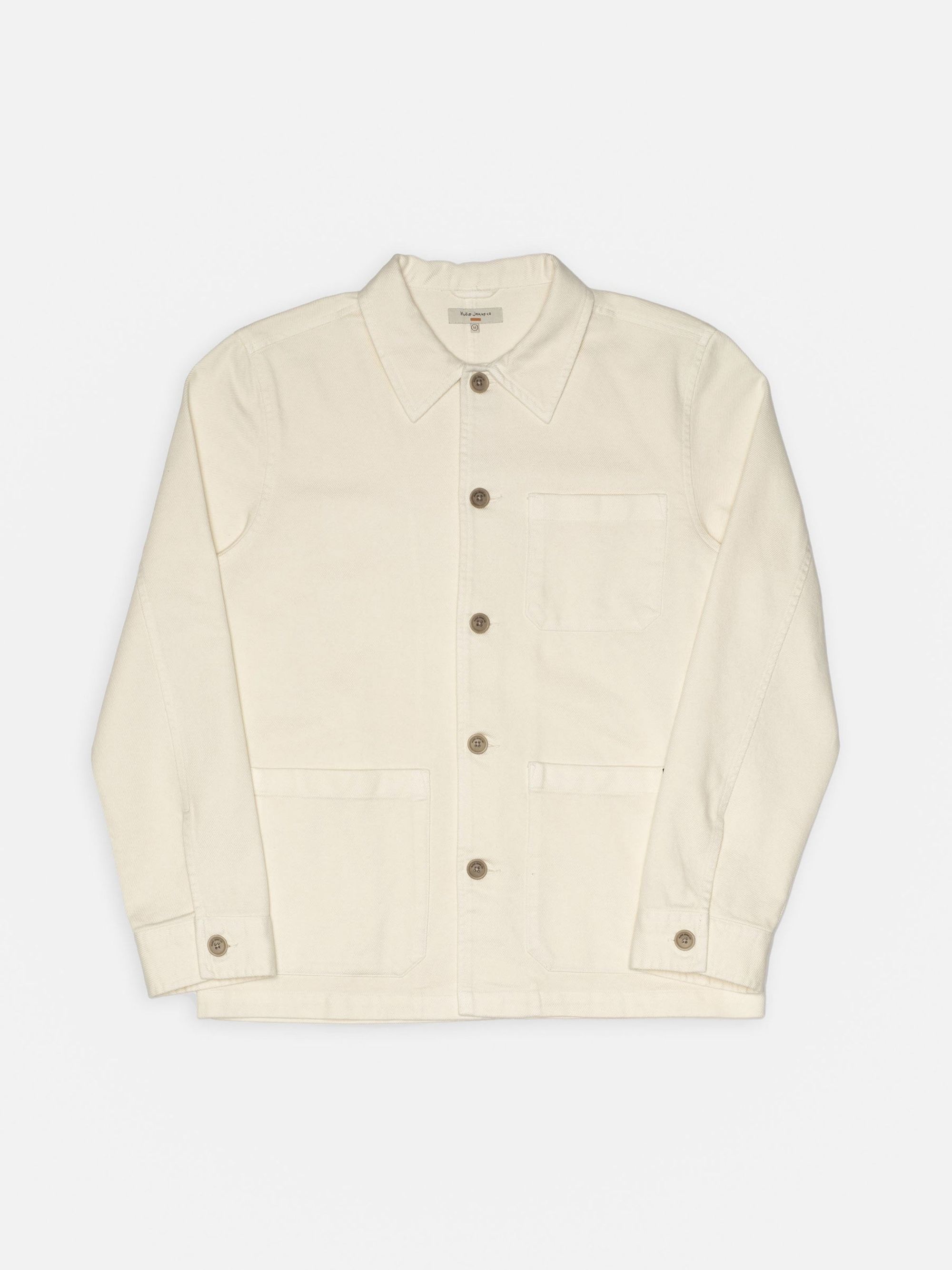 Jacke aus Bio-Baumwolle | ecru "barney worker jacket", Nudie Jeans, Foto 3