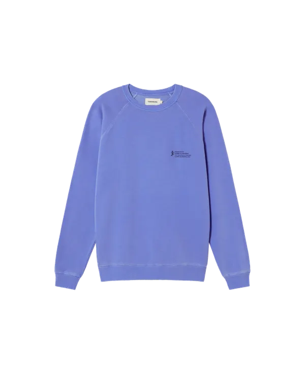 Sweat en coton bio | bleu "indigofera ftp sweatshirt blue", Thinking Mu