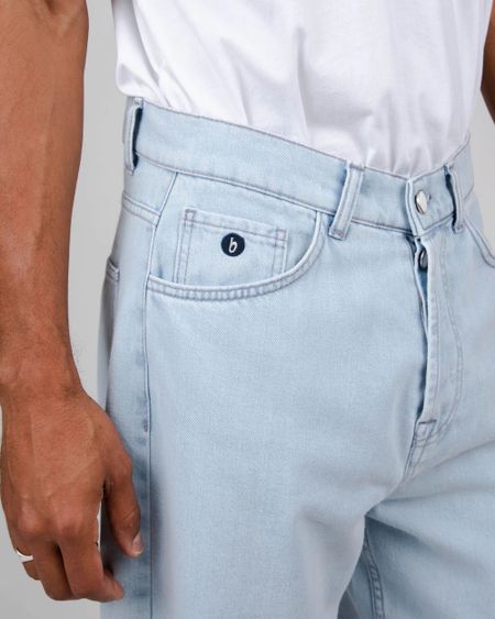 Jean bleu clair en coton bio - 5 pocket light denim, Brava Fabrics, photo 4