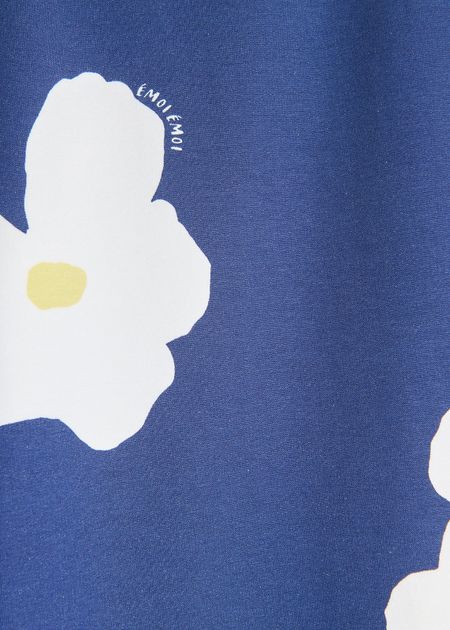 Sweat en coton bio | bleu "sky - fleur bleue", émoi émoi, photo 5