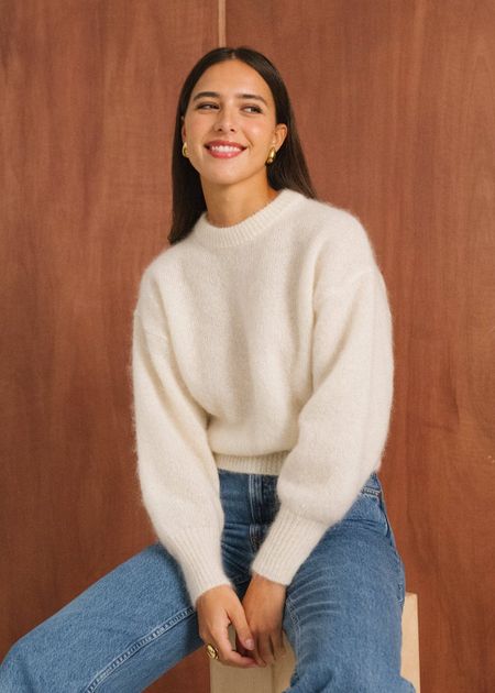 Pull en mohair certifié |  écru "séréna", Bonjour Demain, photo 4