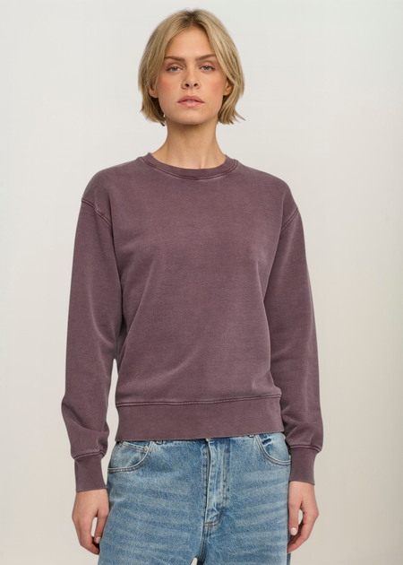 Sweat en coton bio | violet "classic organic crew - faded grape" - Colorful Standard