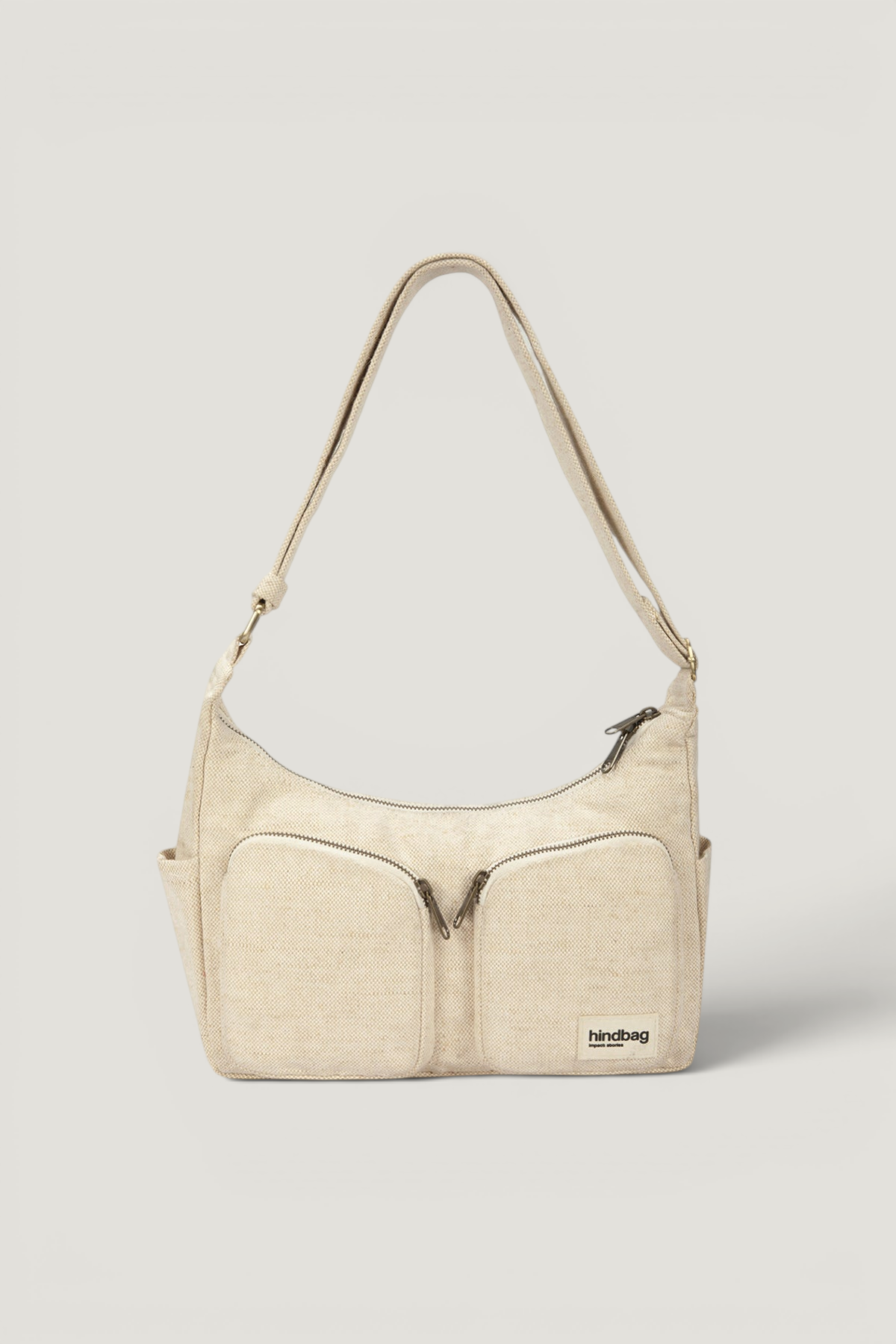 Sac bandoulière multipocket en coton bio | jute "emile jute", Hindbag, photo 1