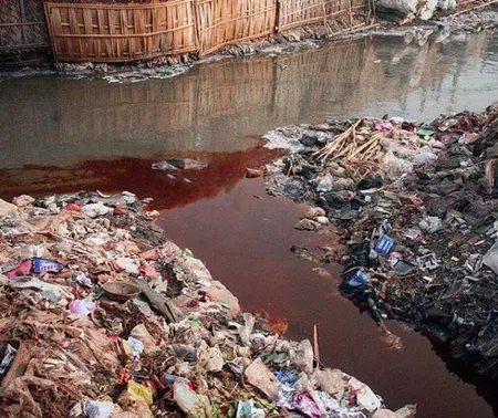 Une rivière polluée par des teintures | © RiverBlue