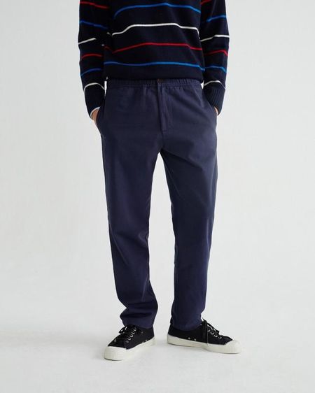 Pantalon ample marine en coton bio - travel