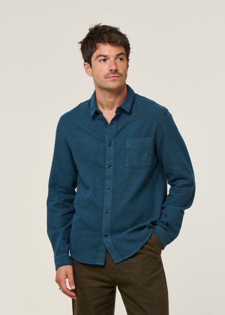 Hemd aus Bio-Baumwolle | blau "simon - eco flannel ocean blue", About Companions, Foto 1
