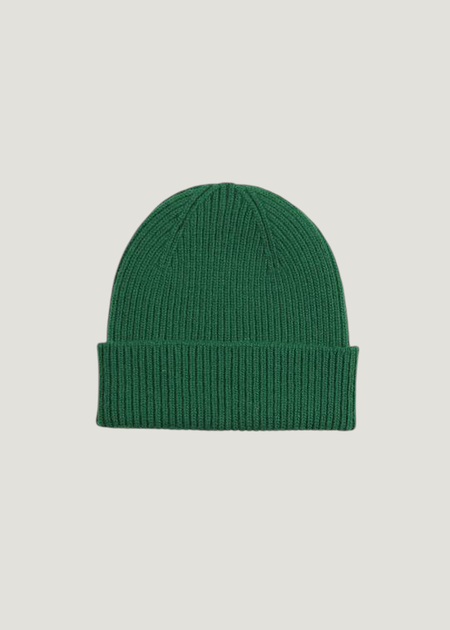 Bonnet en laine mérinos recyclée | vert "merino wool beanie - kelly green"