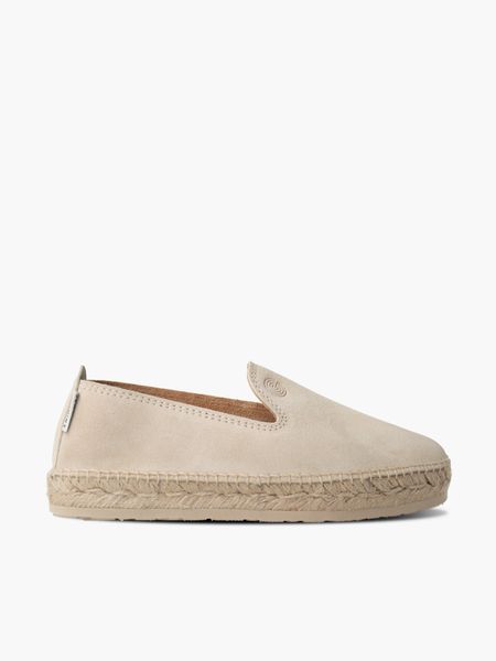 Espadrilles beige en cuir certifié - sabina velours sand - Genuins