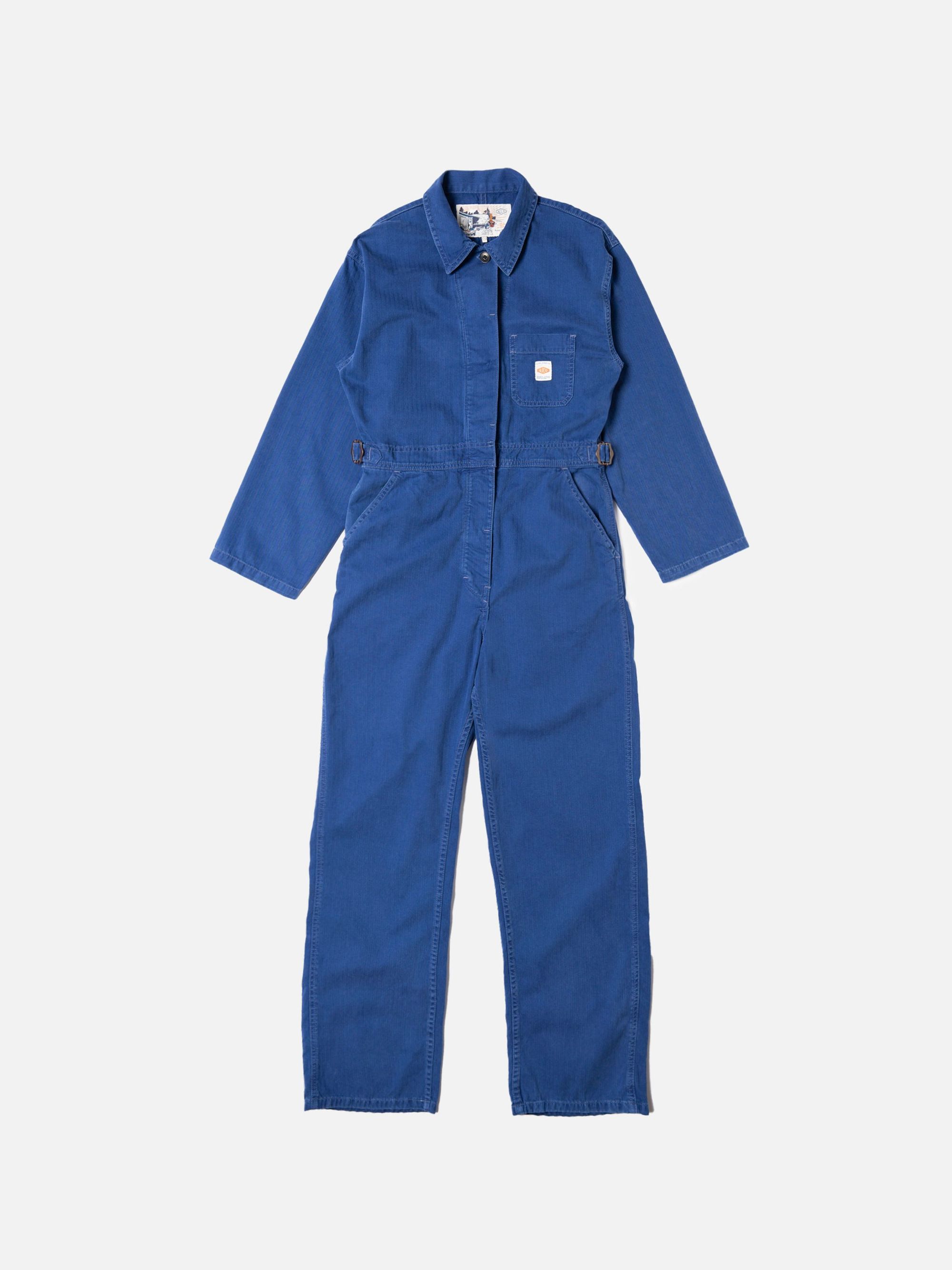 Worker-Overall aus Bio-Baumwolle | Blau "ella herringbone boilersuit blue", Nudie Jeans, Foto 7
