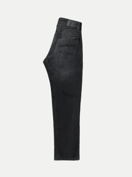 Verwaschene Jeans mit geradem Schnitt aus Bio-Baumwolle | Schwarz "lofty lo vintage black", Nudie Jeans, Foto 7
