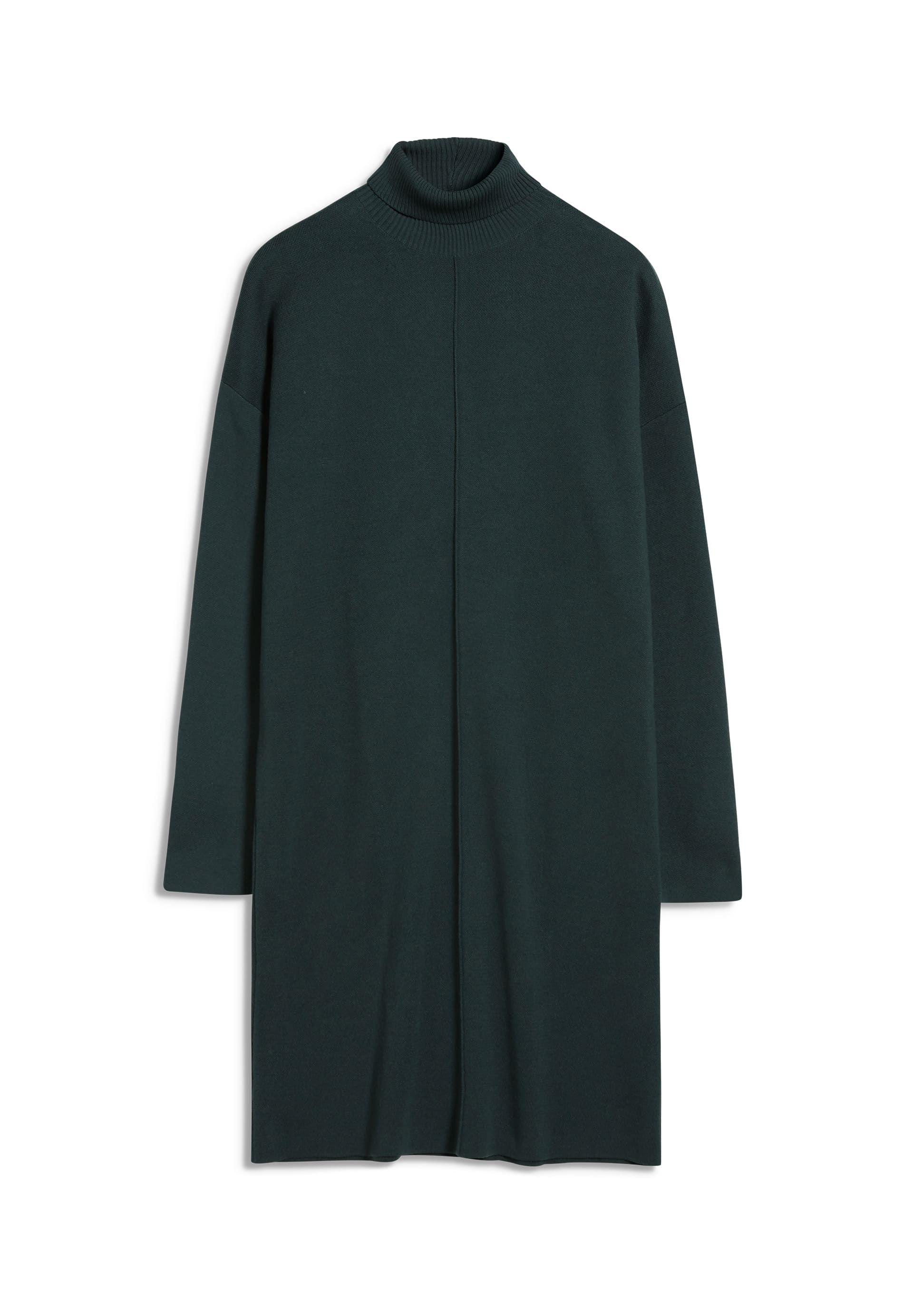 Robe pull à col roulé vert bouteille - siennaa vintage green, Armedangels, photo 5