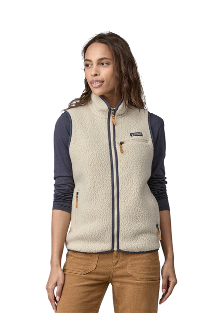 Veste sans manches en matière recyclée | blanc "w's retro pile vest - pelican"