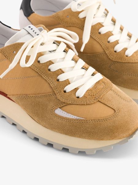 Baskets en cuir certifié et semelle recyclée | marron "b6 studio desert" - Belledonne Paris