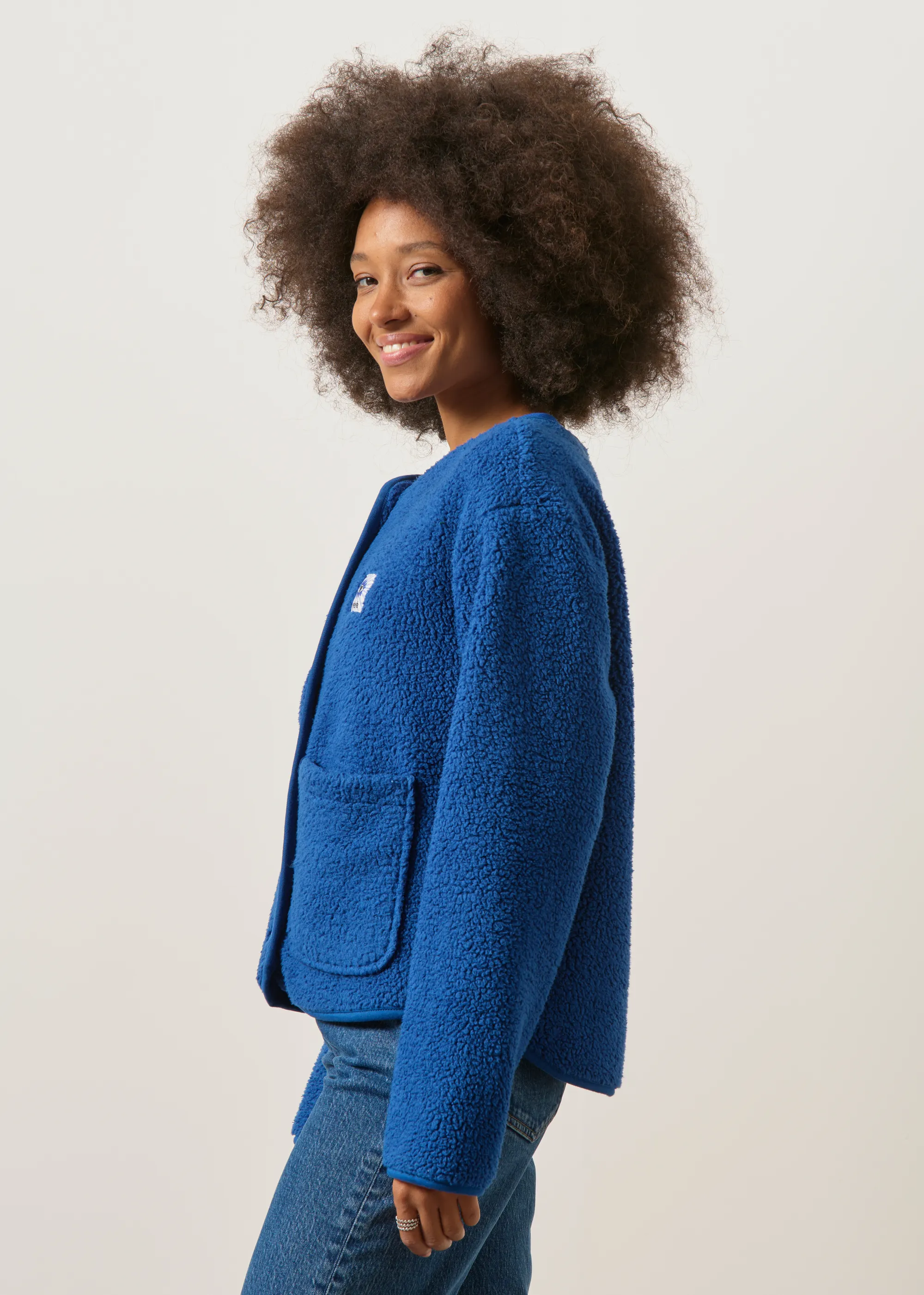 Veste polaire en matière recyclée | bleu "Cloudy day jacket iceberg blue", Mademoiselle Yéyé, photo 6
