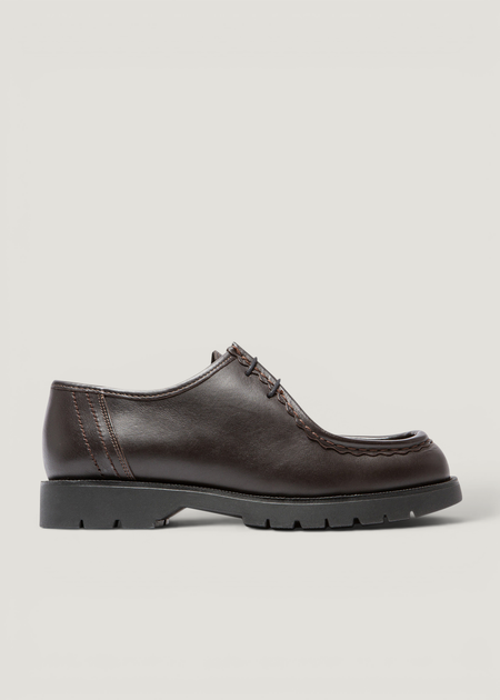 Derbies made in france en cuir certifié | marron "padror marron noir" - Kleman