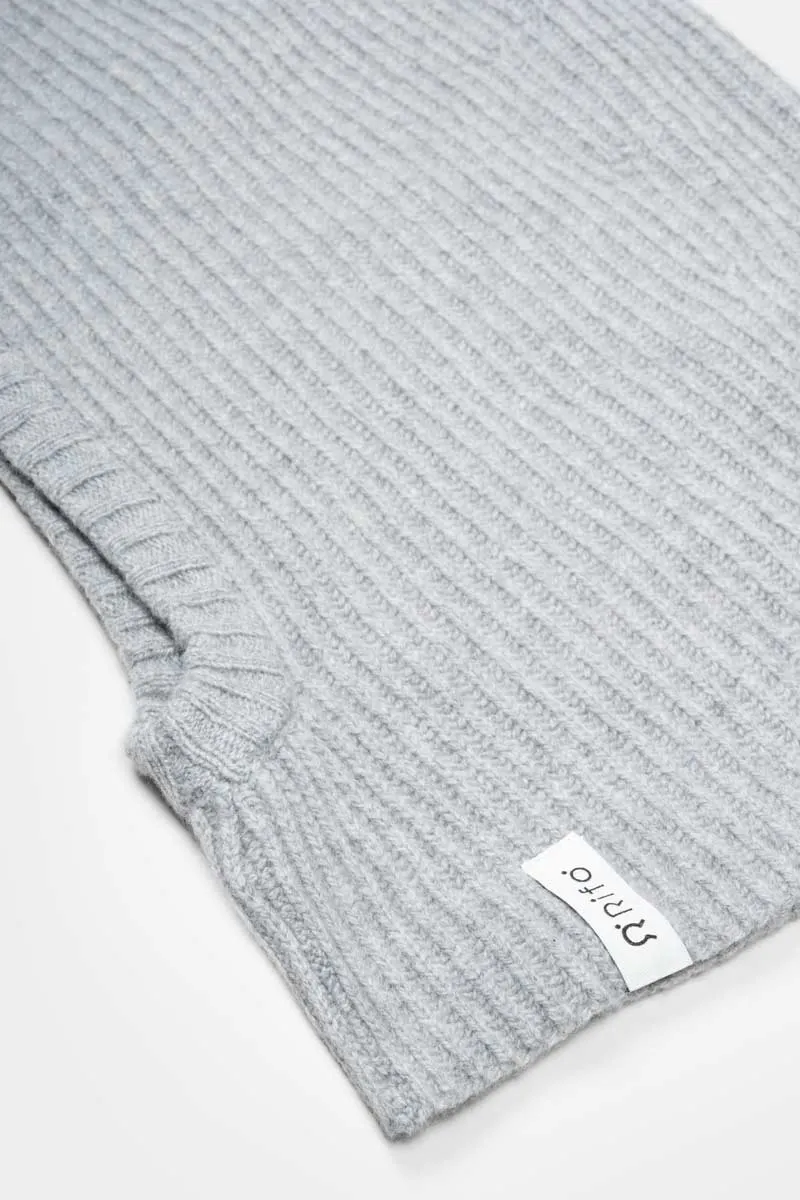 Cagoule en cachemire recyclé | gris clair "marika - grigio calce", Rifò, photo 3