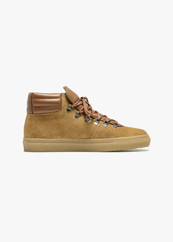 Baskets hautes en cuir certifié | marron "zsp2 suede - marron", Zespa