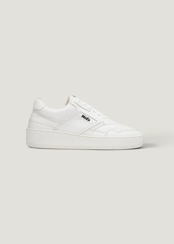 Baskets vegan en matière végétale | blanc "gen 1 corn full white", Moea