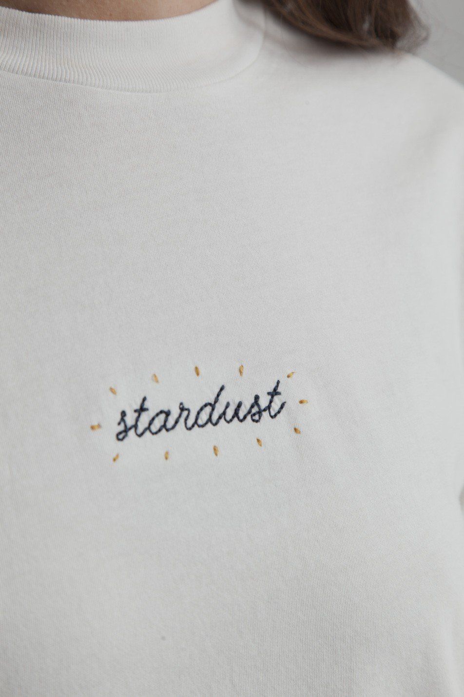 T-shirt blanc en coton bio - stardust, Thinking Mu, photo 2