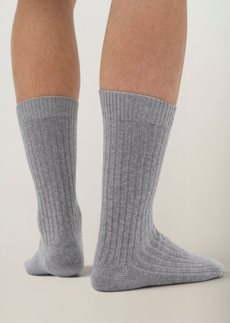 Chaussettes en laine mérinos recyclée | gris "heather grey", Colorful Standard, photo 4