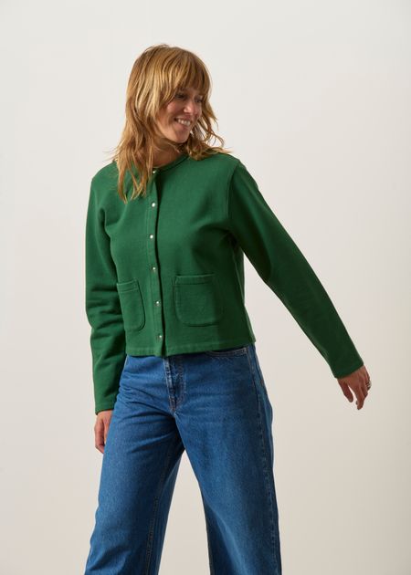 Gilet en coton bio | vert forêt - WeDressFair