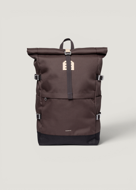 Sac à dos 26l en matière recyclée | marron "Icon rolltop backpack 16" - brown" - Sandqvist