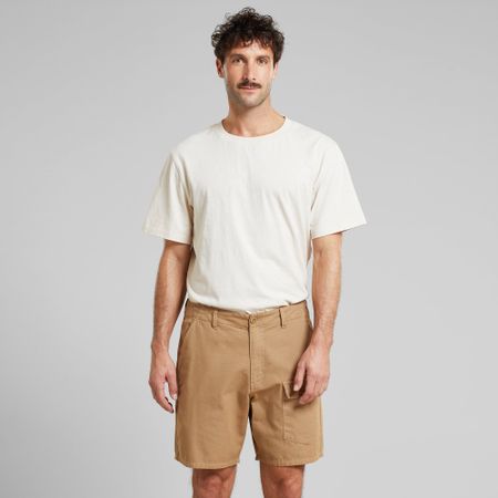 Short cargo en coton bio | beige "cargo shorts muddus canvas kelp beige"