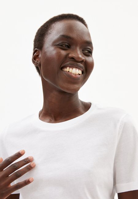 T-shirt uni blanc en coton - lidaa, Armedangels, photo 3