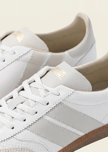 Baskets en cuir certifié | blanc "pure whisper" - Caval