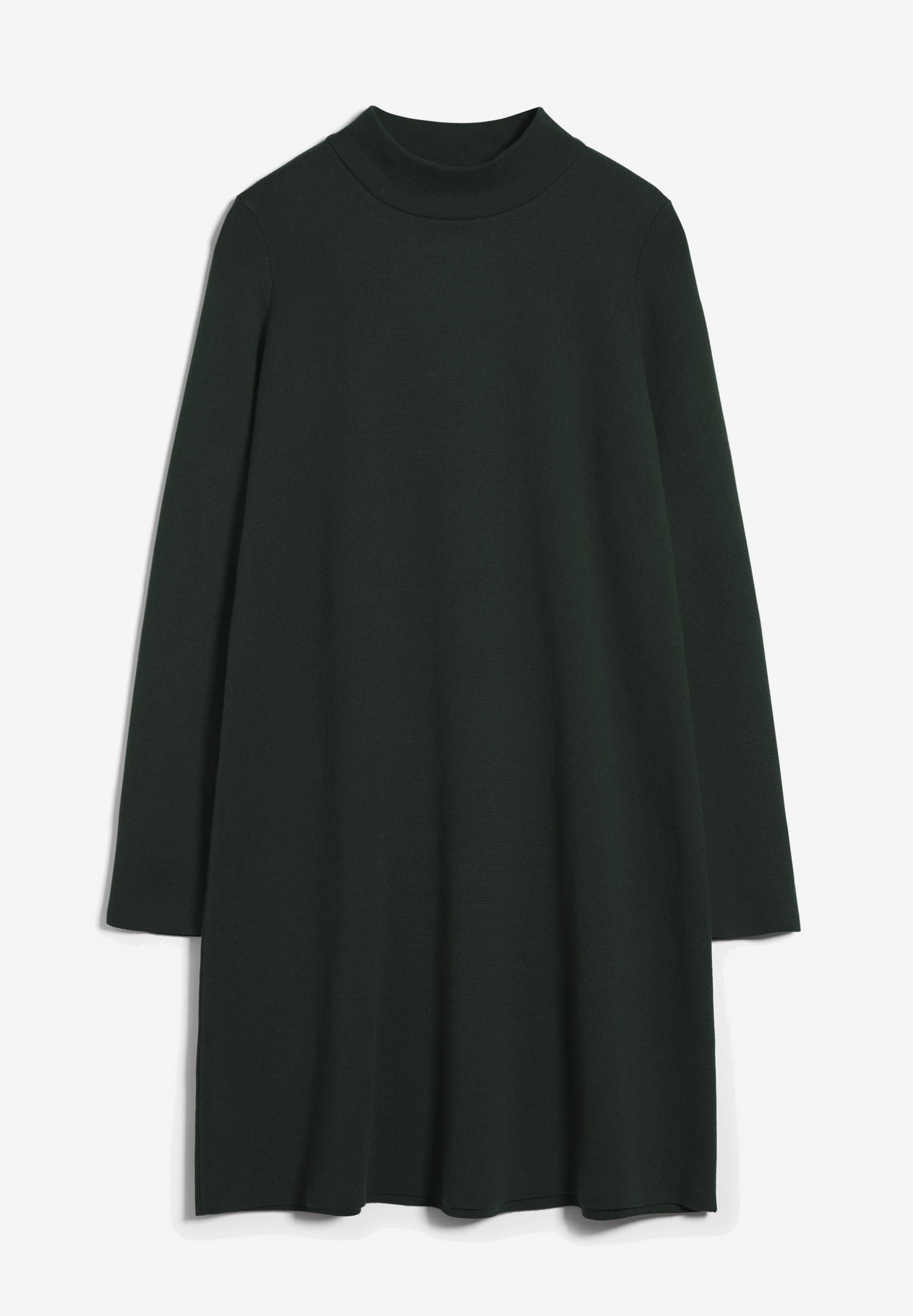 Robe pull à col cheminée vert bouteille en coton bio - friadaa vintage green, Armedangels, photo 5