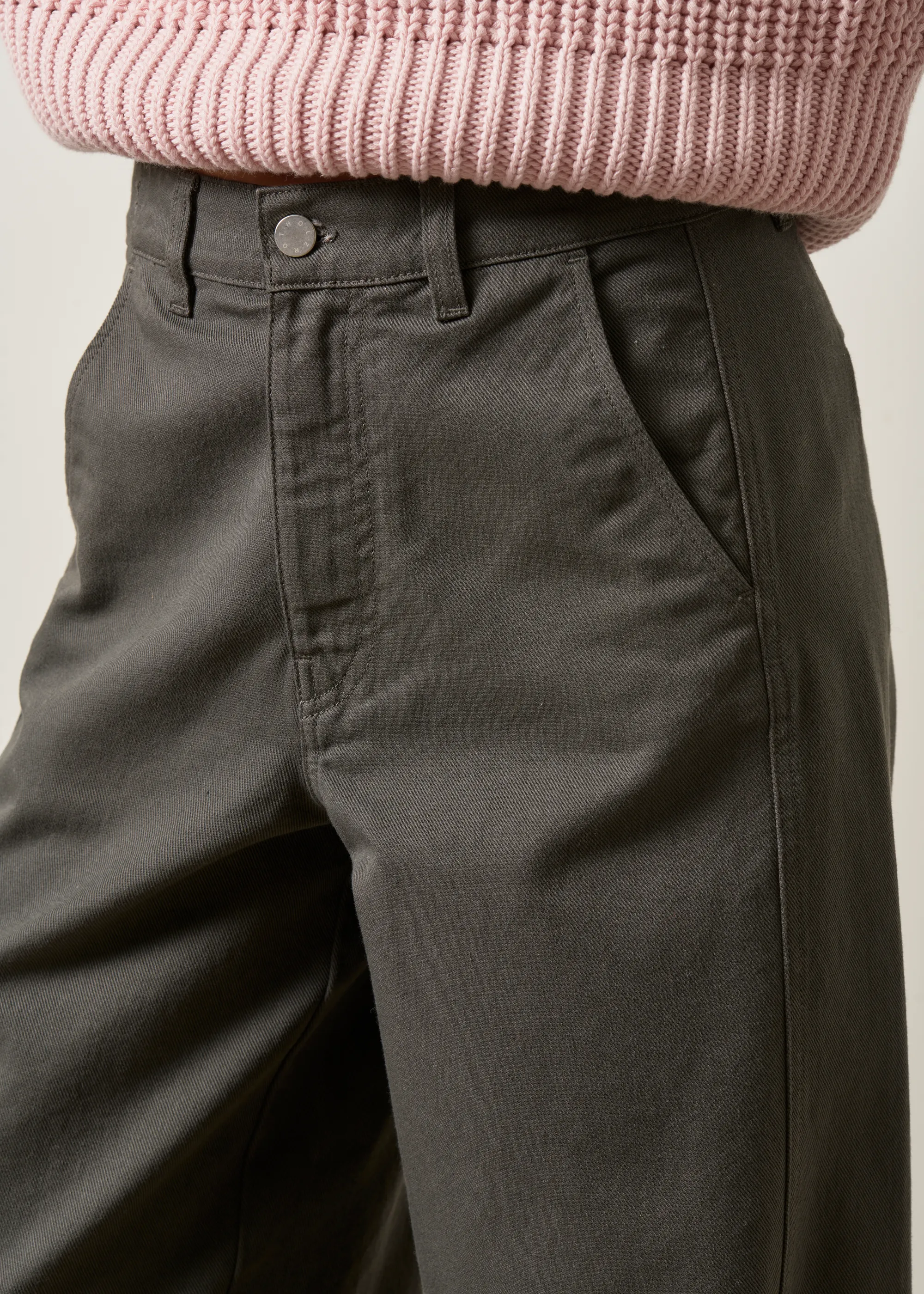 Pantalon ballon en coton bio | gris "Barrel-leg pant - washed grey", Rotholz, photo 5