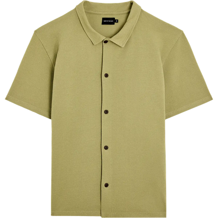 Chemise manches courtes en coton bio | vert "leikio - lichen"