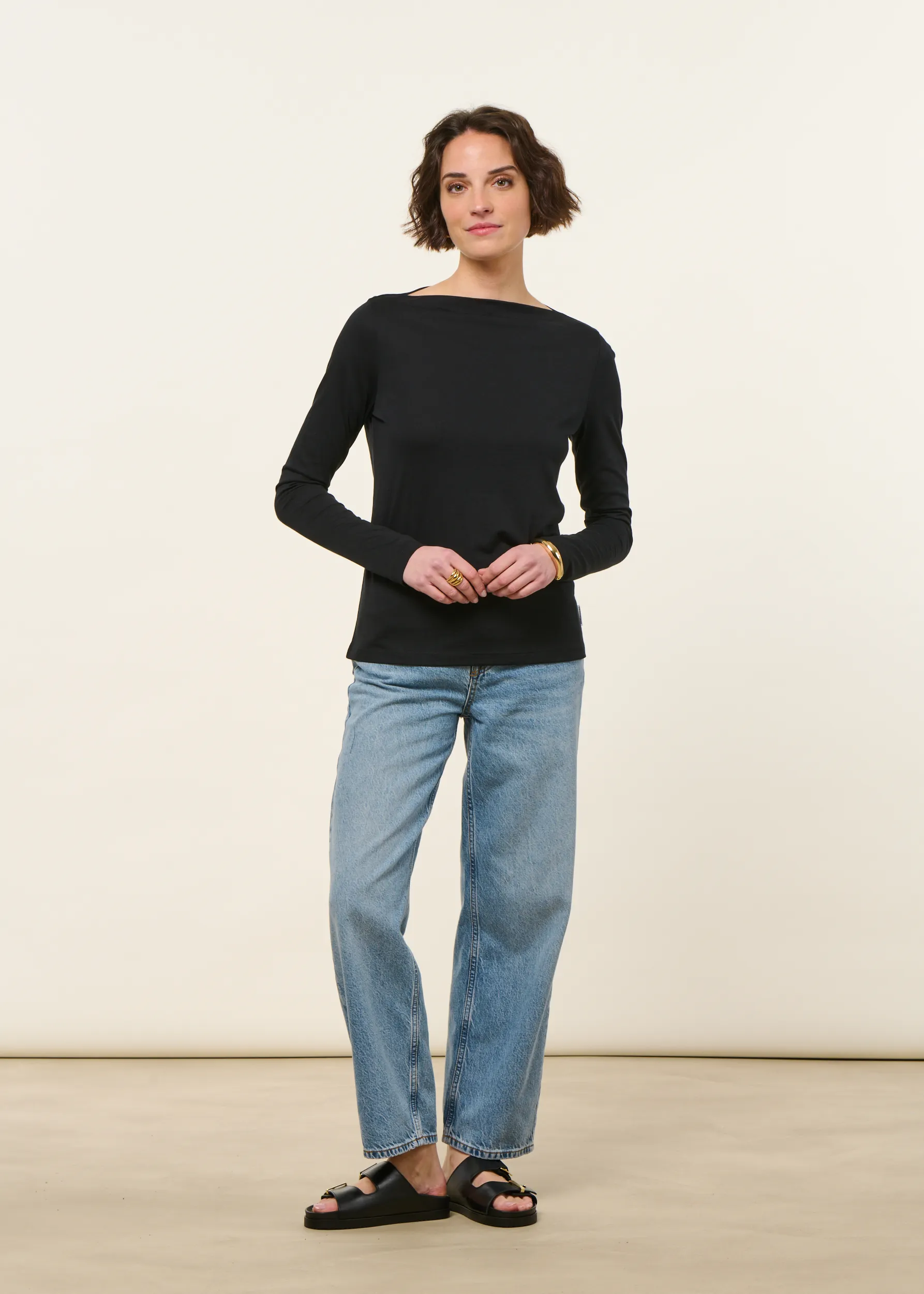 Jean droit en coton bio et tencel | bleu clair "liora cropped cindy light used", Kings of Indigo, photo 6