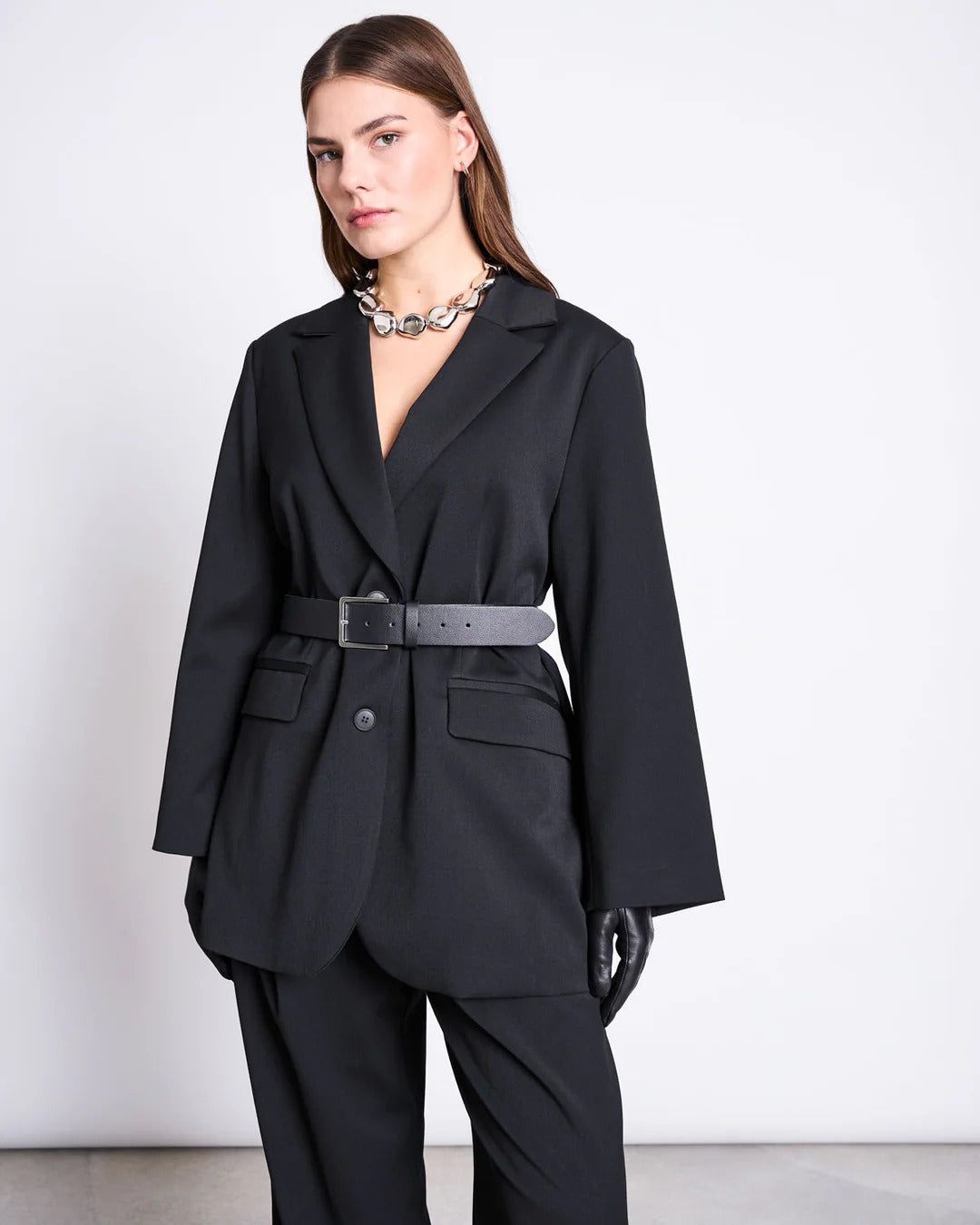 Blazer noir en recyclé et tencel - durance black, Jan'n June, photo 1