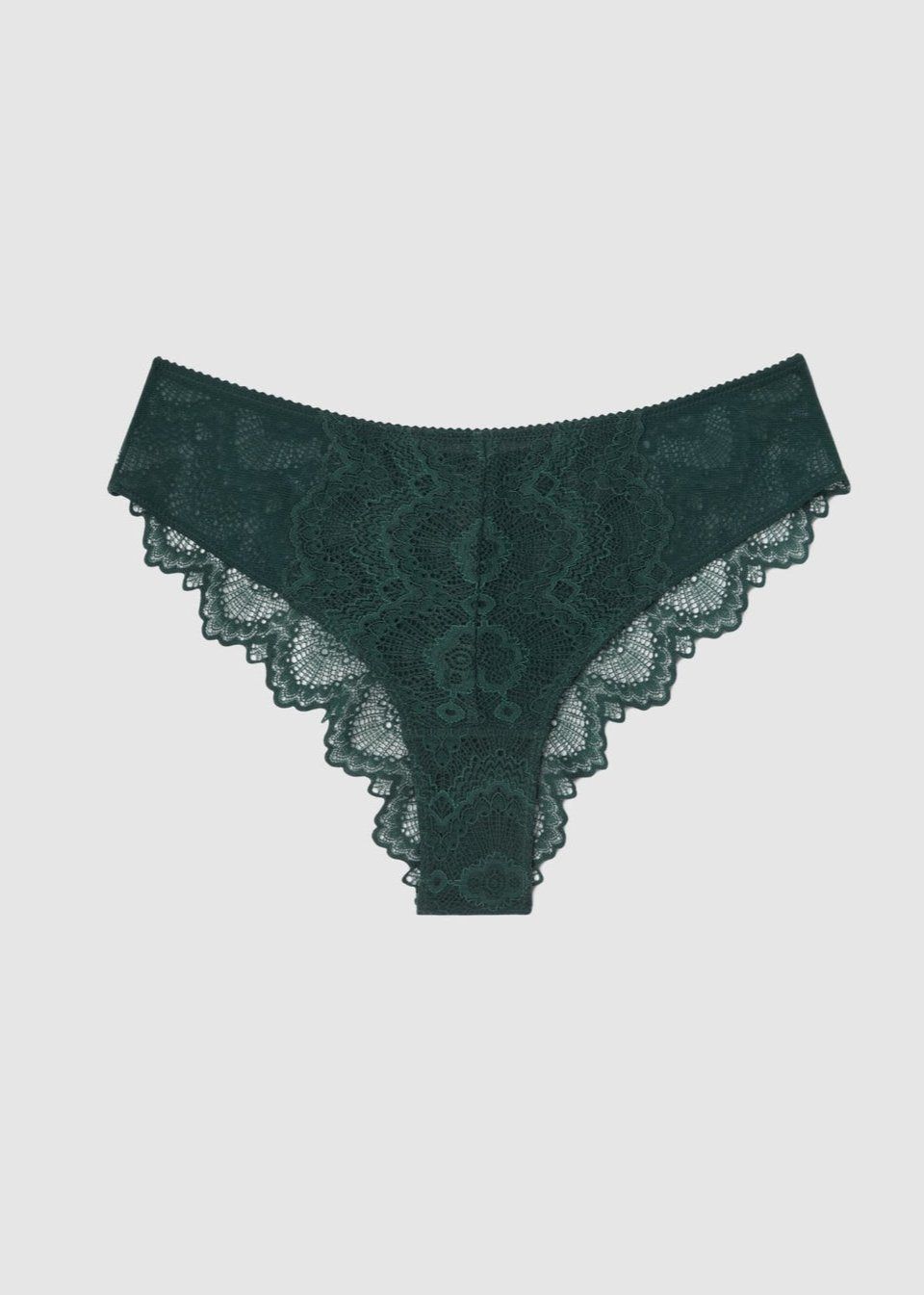 Slip aus Bio-Baumwolle | Grün "lace cheeky - pine", Understatement, Foto 5