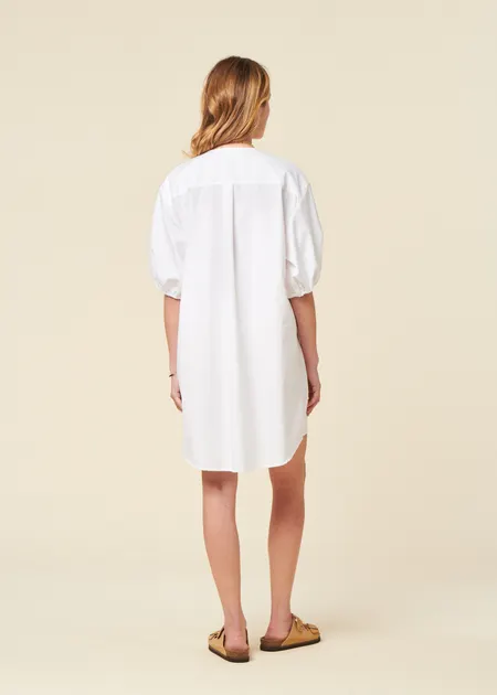 Robe chemise en coton bio | blanc "malala", Bonjour Demain, photo 3