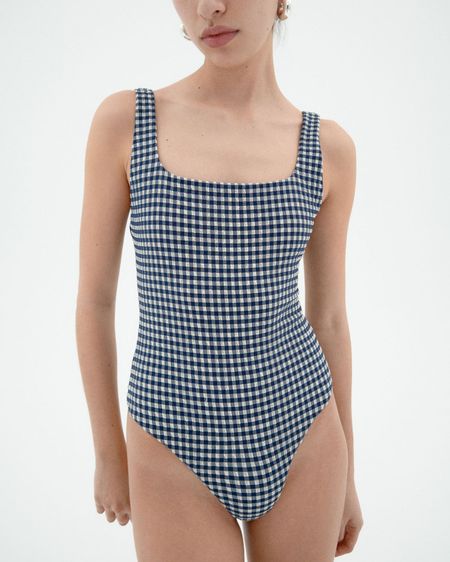 Maillot une pièce en matières recyclées | bleu "navy amalfi swimwear" - Thinking Mu