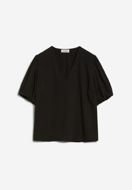 Blouse noire en viscose ecovero - coranaa, Armedangels, photo 6