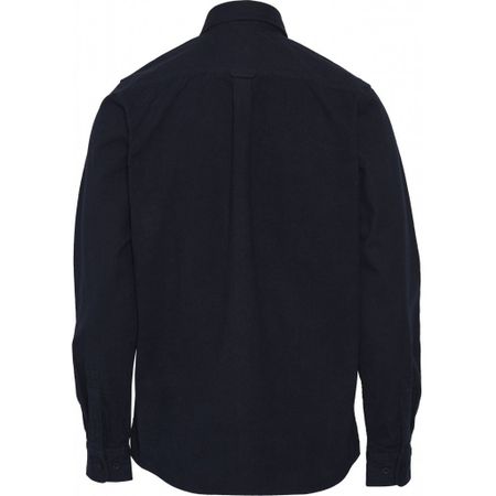 Surchemise manches longues marine effet moleskine en coton bio, Knowledge Cotton Apparel, photo 2