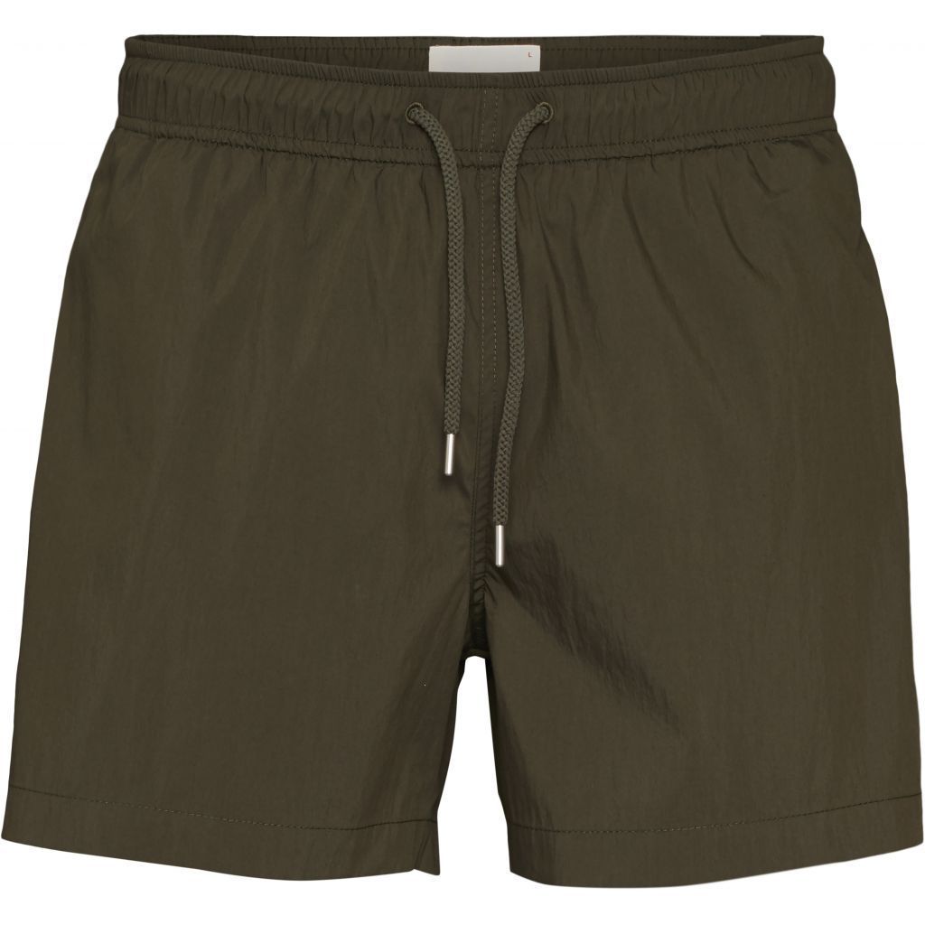 Short de bain uni kaki en nylon recyclé, Knowledge Cotton Apparel, photo 1