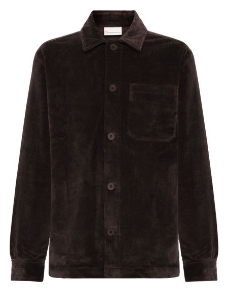 Veste velours en coton bio | marron "corduroy overshirt - chocolate torte", Knowledge Cotton Apparel, photo 6