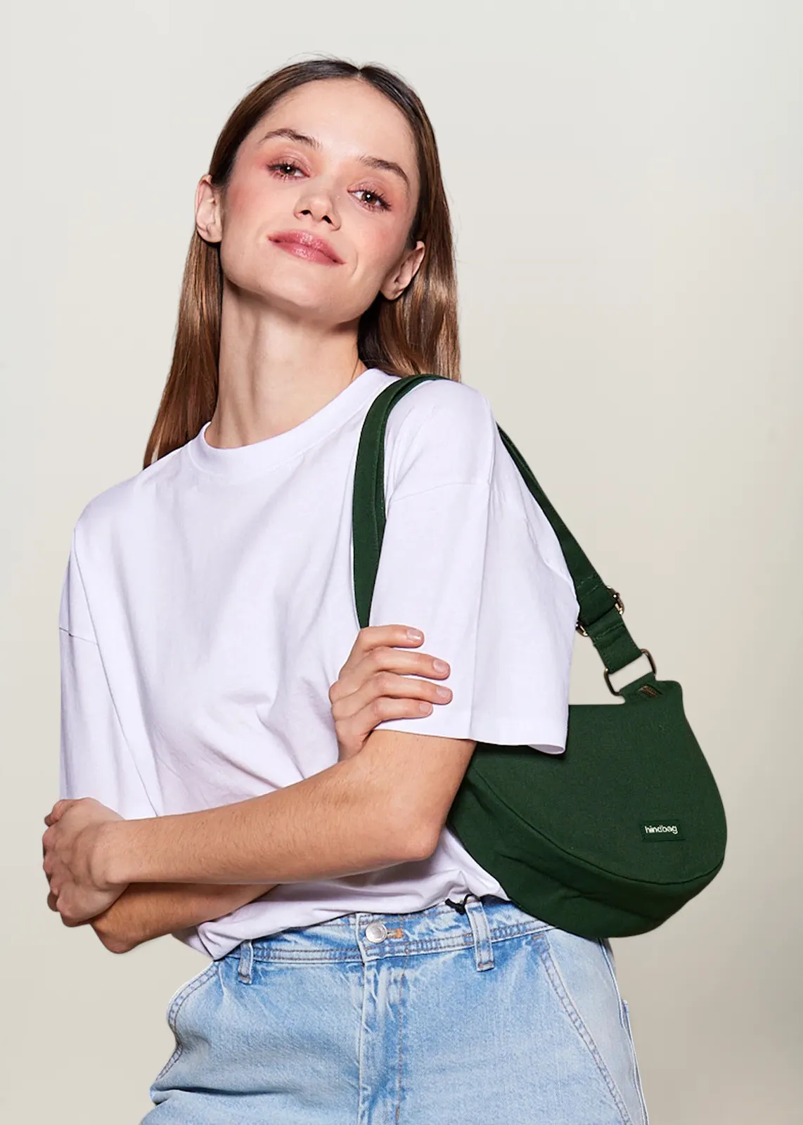  Sac à bandoulière en coton biologique | vert "andrea sapin", Hindbag, photo 2