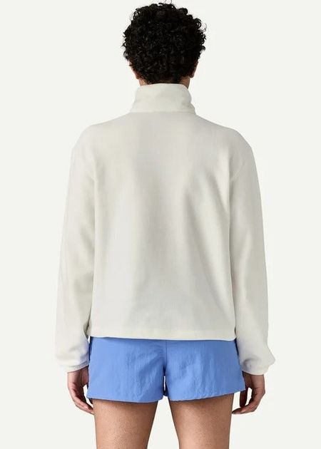 Polaire fine en matière recyclée | blanc "w's micro d 1/2 zip fleece p/o - birch white - Patagonia